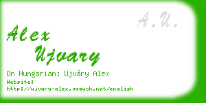 alex ujvary business card